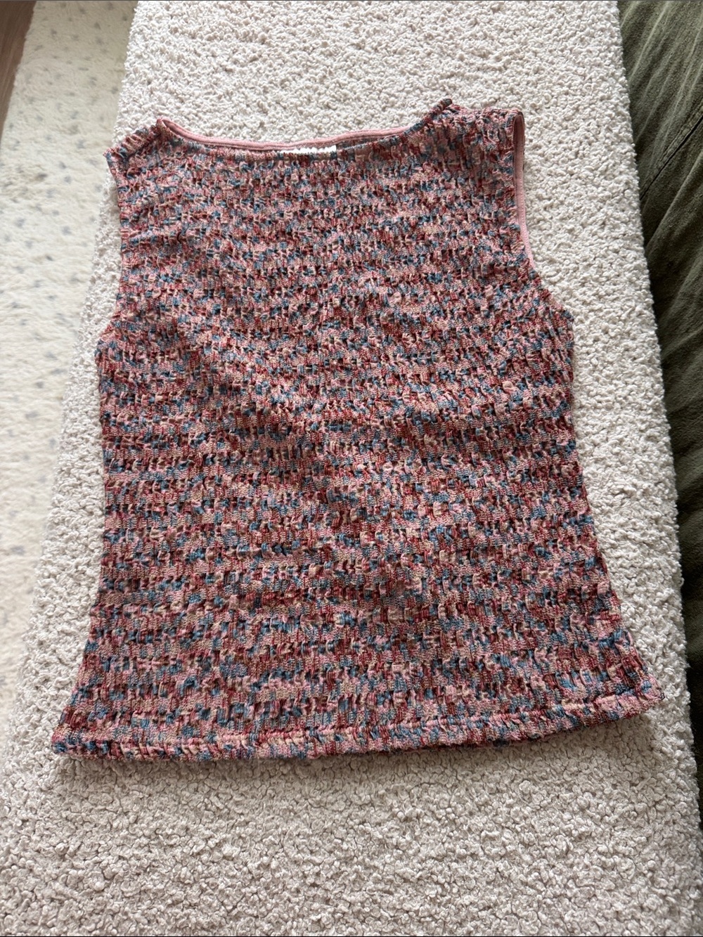 Reformation Sleeveless Knit Tank Top in Pink Multi